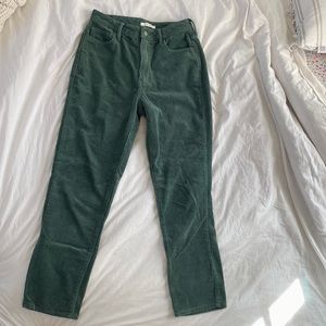 Pacsun corduroy green mom jean